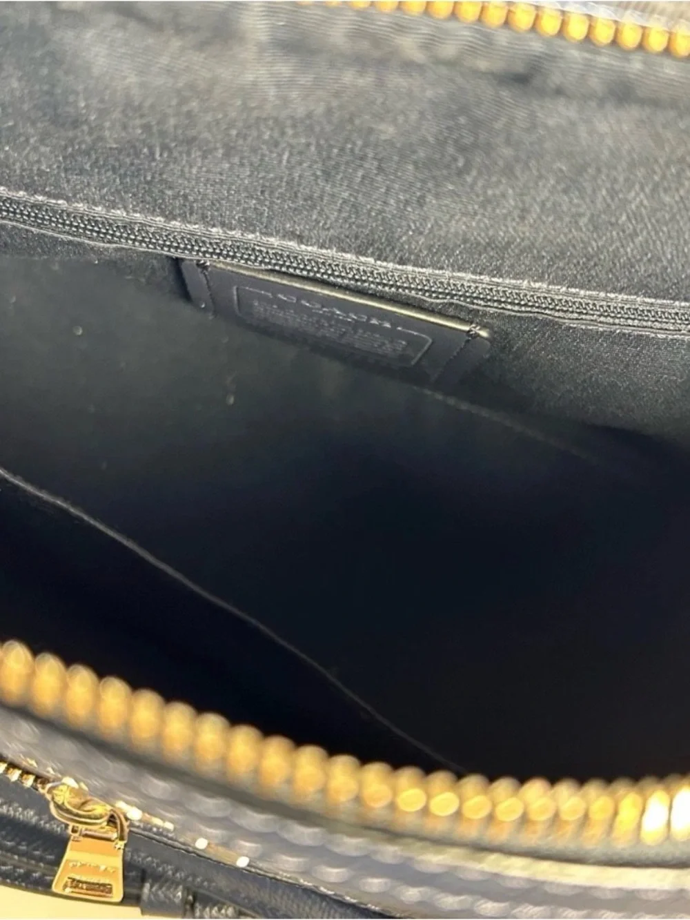 Coach Rowan Satchel in the color Midnight Blue (MSRP $398)
